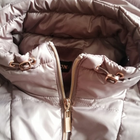 Marcona Winter Jacket Women's Plus Size Fitted Hooded Faux Fur Trim Mauve-colour - Picture 6 of 12